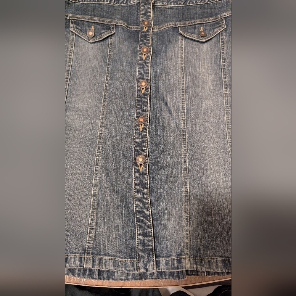 I.N.C‎ International Concepts Jean Skirt Size 6 - Picture 12 of 14